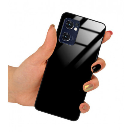 ETUI BLACK CASE GLASS NA TELEFON OPPO RENO 7 CZARNY