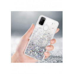 ETUI LIQUID SPARKLE NA TELEFON  SAMSUNG GALAXY M21 SREBRNY