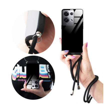 ETUI CROSS GLAM NA TELEFON OPPO RENO 8 PRO PLUS  BLACK