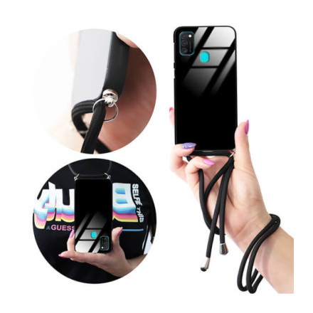 ETUI CROSS GLAM NA TELEFON SAMSUNG M30S / M21 BLACK