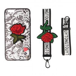 ETUI HAFT KORONKA IPHONE 6 / 6s PLUS CZARNY