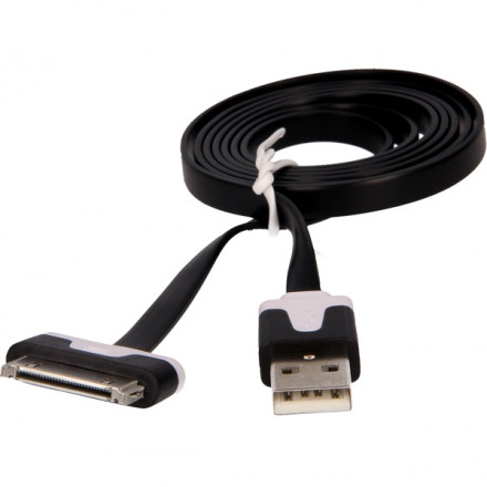 KABEL USB iPHONE 3G - PŁASKI CZARNY