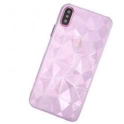 GEOMETRIC ETUI NA TELEFON IPHONE X XS A1901/A1920 RÓŻOWY