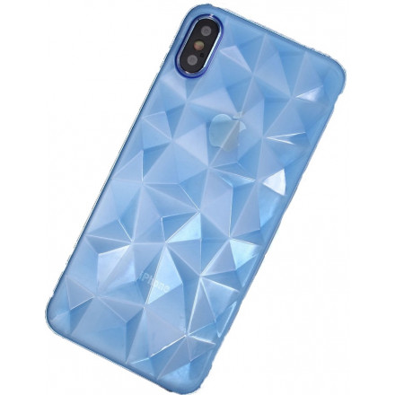 GEOMETRIC ETUI NA TELEFON IPHONE X XS A1901/A1920 NIEBIESKI