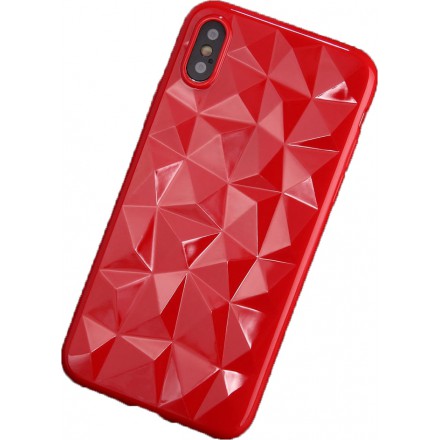GEOMETRIC ETUI NA TELEFON IPHONE 7 4.7" 8 4.7' A1784 /A1987 ' CZERWONY