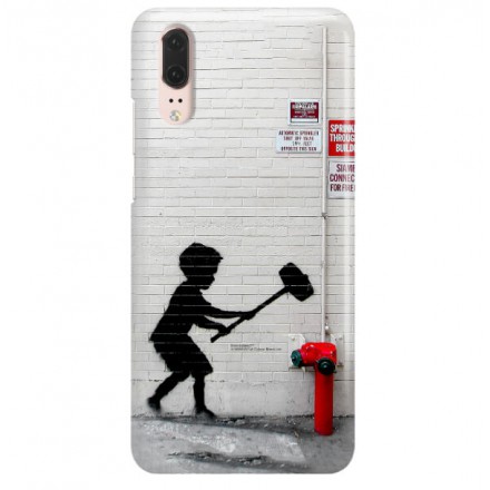 ETUI NA TELEFON HUAWEI P20 EML-L09 BANKSY WZÓR BK178