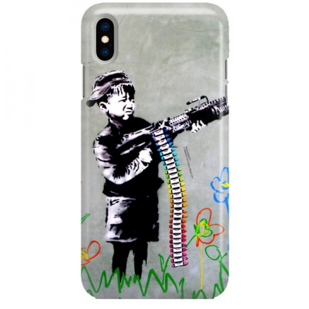 ETUI NA TELEFON IPHONE XS A1920 BANKSY WZÓR BK162