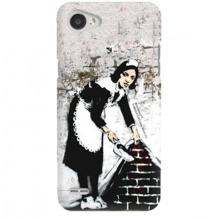 ETUI NA TELEFON LG Q6 BANKSY WZÓR BK100