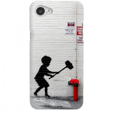 ETUI NA TELEFON LG Q6 BANKSY WZÓR BK178