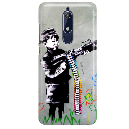 ETUI NA TELEFON NOKIA 5.1 TA-1075 BANKSY WZÓR BK162