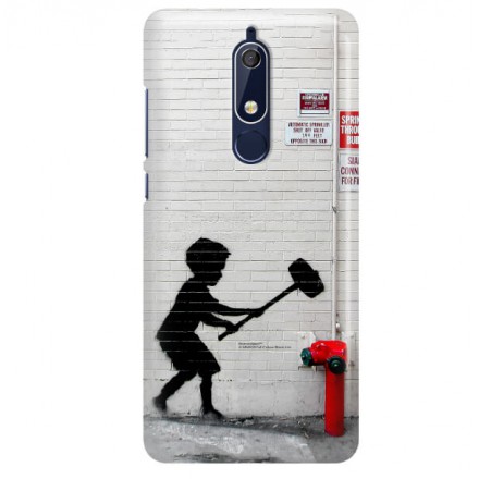 ETUI NA TELEFON NOKIA 5.1 TA-1075 BANKSY WZÓR BK178