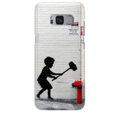 ETUI NA TELEFON SAMSUNG GALAXY S8 G950 BANKSY WZÓR BK178