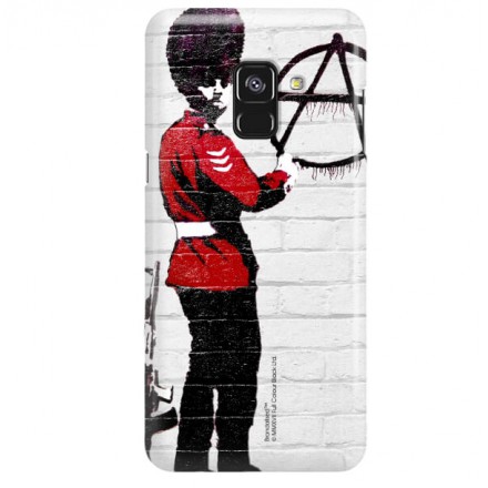 ETUI NA TELEFON SAMSUNG GALAXY A8 2018 A530 BANKSY WZÓR BK134