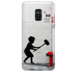 ETUI NA TELEFON SAMSUNG GALAXY A8 2018 A530 BANKSY WZÓR BK178