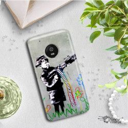 ETUI NA TELEFON LENOVO MOTO E5 BANKSY WZÓR BK162