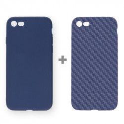 ETUI SMOOTH CARBON NA TELEFON APPLE IPHONE 7 PLUS / 8 PLUS GRANATOWY