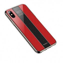 ETUI GLASS NA TELEFON IPHONE X/XS CZERWONY