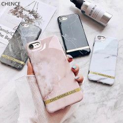 ETUI CHIC MARBLE MARMUR IPHONE X/XS CZARNY