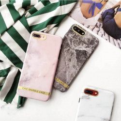 ETUI CHIC MARBLE MARMUR IPHONE X/XS CZARNY