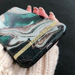 ETUI CHIC MARBLE MARMUR IPHONE X/XS ZIELONY