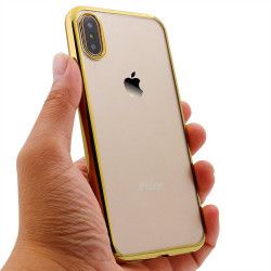 ETUI GUMA HYBRID IPHONE X/XS ZŁOTY
