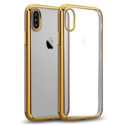ETUI GUMA HYBRID IPHONE X/XS ZŁOTY