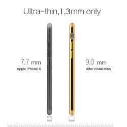 ETUI GUMA HYBRID IPHONE X/XS ZŁOTY