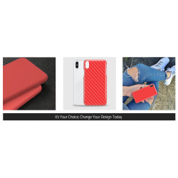 ETUI SMOOTH CARBON NA TELEFON HUAWEI P8 LITE 2017 CZERWONY