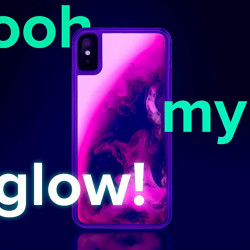 ETUI LIQUID NEON NA TELEFON IPHONE 7 PLUS / 8 PLUS POMARAŃCZOWY