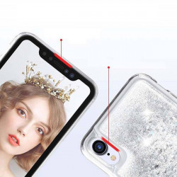 ETUI LIQUID SPARKLE NA TELEFON IPHONE X/XS SREBRNY