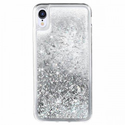 ETUI LIQUID SPARKLE NA TELEFON IPHONE X/XS SREBRNY