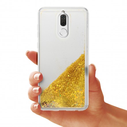 ETUI LIQUID SPARKLE NA TELEFON HUAWEI MATE 10 LITE ZŁOTY