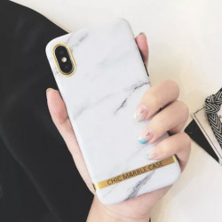 ETUI CHIC MARBLE MARMUR NA TELEFON IPHONE 6 PLUS / 6S PLUS BIAŁY