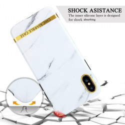 ETUI CHIC MARBLE MARMUR NA TELEFON IPHONE X / XS BIAŁY