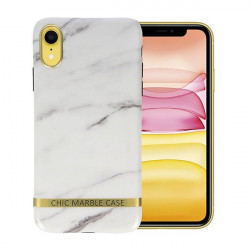 ETUI CHIC MARBLE MARMUR NA TELEFON IPHONE XR BIAŁY