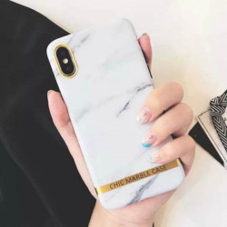 ETUI CHIC MARBLE MARMUR NA TELEFON IPHONE XR BIAŁY