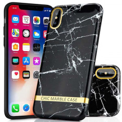 ETUI CHIC MARBLE MARMUR NA TELEFON IPHONE 6 / 6S CZARNY