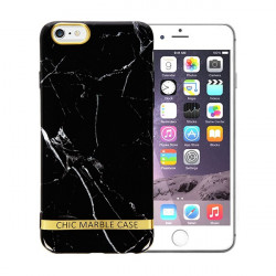 ETUI CHIC MARBLE MARMUR NA TELEFON IPHONE 6 PLUS / 6S PLUS CZARNY