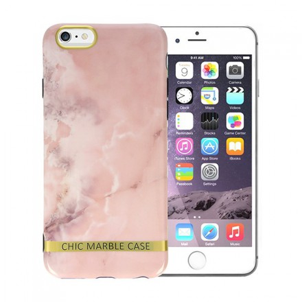 ETUI CHIC MARBLE MARMUR NA TELEFON IPHONE 6 / 6S RÓŻOWY