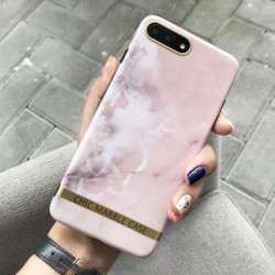 ETUI CHIC MARBLE MARMUR NA TELEFON IPHONE 6 / 6S RÓŻOWY