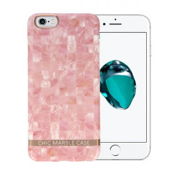 ETUI CHIC MARBLE MARMUR NA TELEFON IPHONE 6 / 6S RÓŻOWY WZ1