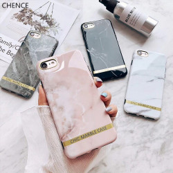 ETUI CHIC MARBLE MARMUR NA TELEFON IPHONE 6 PLUS / 6S PLUS RÓŻOWY