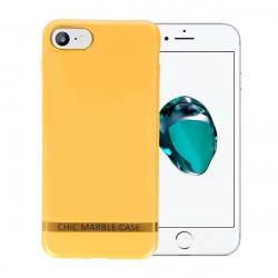 ETUI CHIC MARBLE MARMUR NA TELEFON IPHONE 7 4.7" ŻÓŁTY