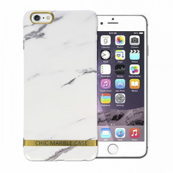 ETUI CHIC MARBLE MARMUR NA TELEFON IPHONE 6 PLUS / 6S PLUS BIAŁY