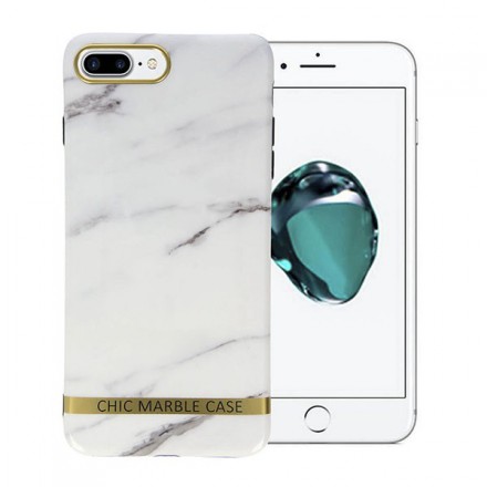 ETUI CHIC MARBLE MARMUR NA TELEFON IPHONE 7 PLUS / 8 PLUS BIAŁY