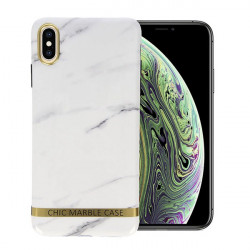 ETUI CHIC MARBLE MARMUR NA TELEFON IPHONE XS MAX BIAŁY