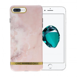 ETUI CHIC MARBLE MARMUR NA TELEFON IPHONE 7 PLUS / 8 PLUS RÓŻOWY