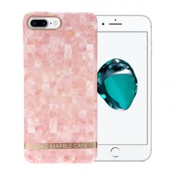 ETUI CHIC MARBLE MARMUR NA TELEFON IPHONE 7 PLUS / 8 PLUS RÓŻOWY WZ1