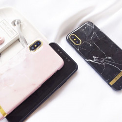 ETUI CHIC MARBLE MARMUR NA TELEFON IPHONE XR RÓŻOWY