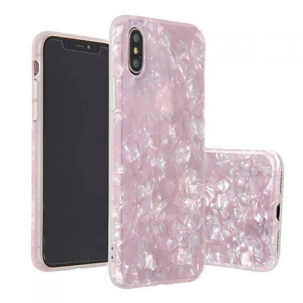 ETUI GUMA CRUSH LUXURY BLING NA TELEFON IPHONE XS MAX RÓŻOWY